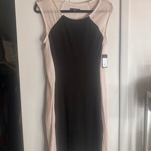 NWT Black and tan shimmer dress